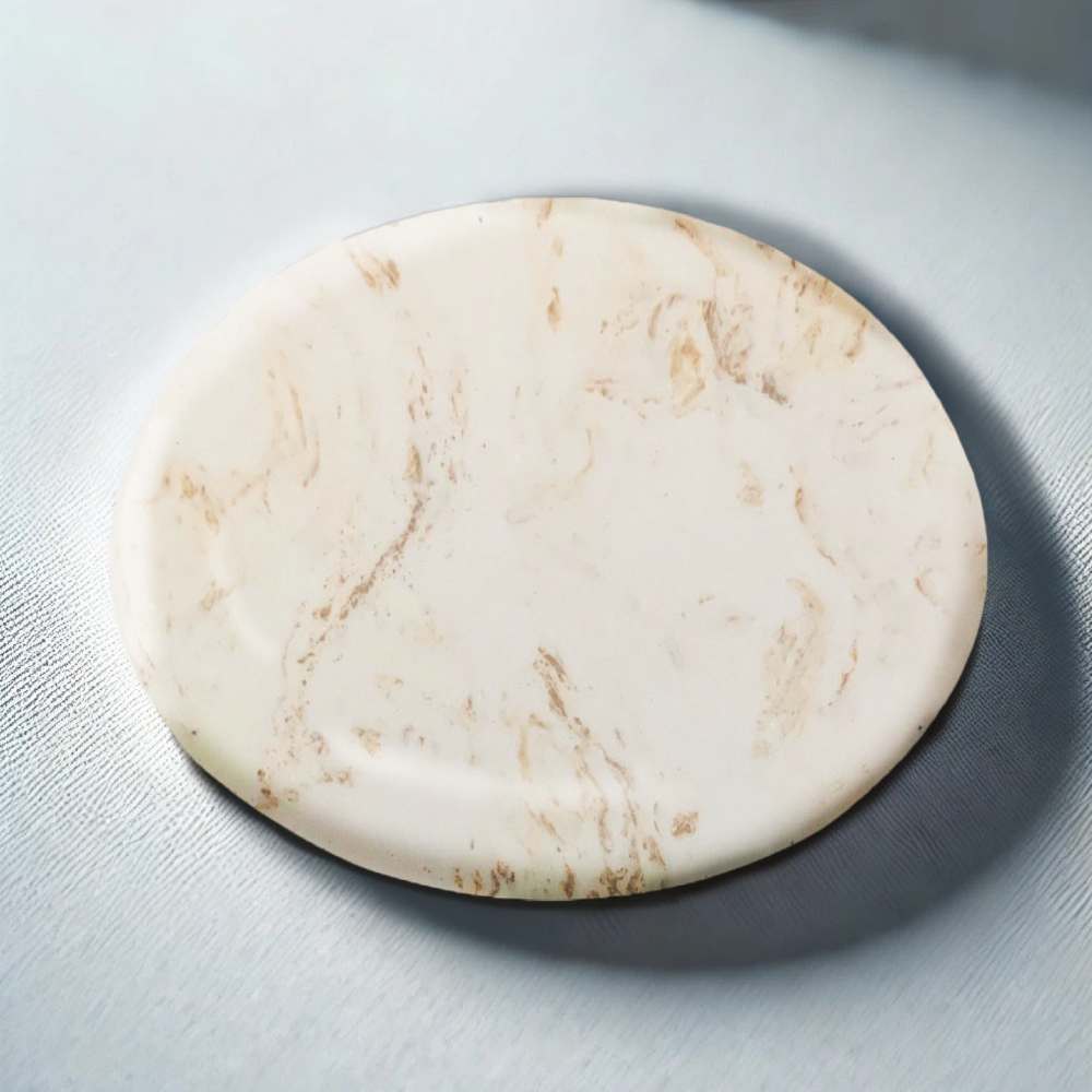 Personalized Circle Marble Coasters